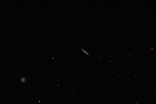 NGC3556 (M108) Surfboard-Galaxy und NGC3587 (M97) Owl-Nebula © 2021 by Tobias Wittmann · wittinobi